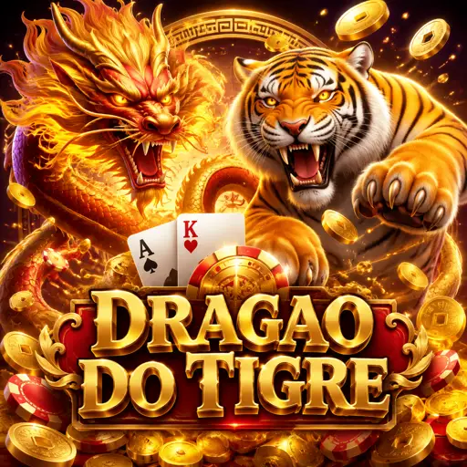 Jogo Dragon Tiger com duas cartas viradas sobre a mesa